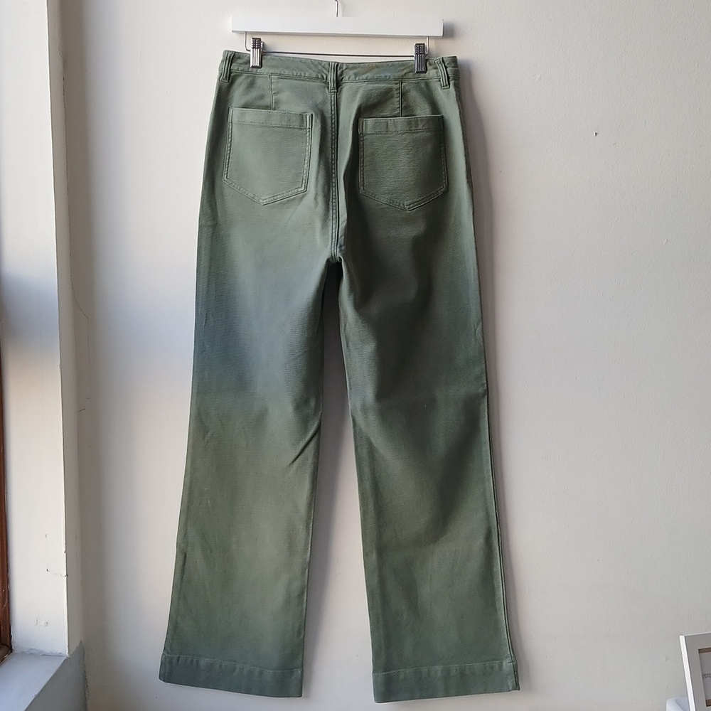 Faherty Patch Pocket Pants Olive Green Women's 30 - image 3